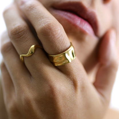 GOLDEN DUNE 2er Ring Set