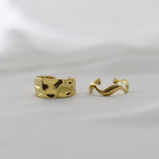 GOLDEN DUNE 2er Ring Set